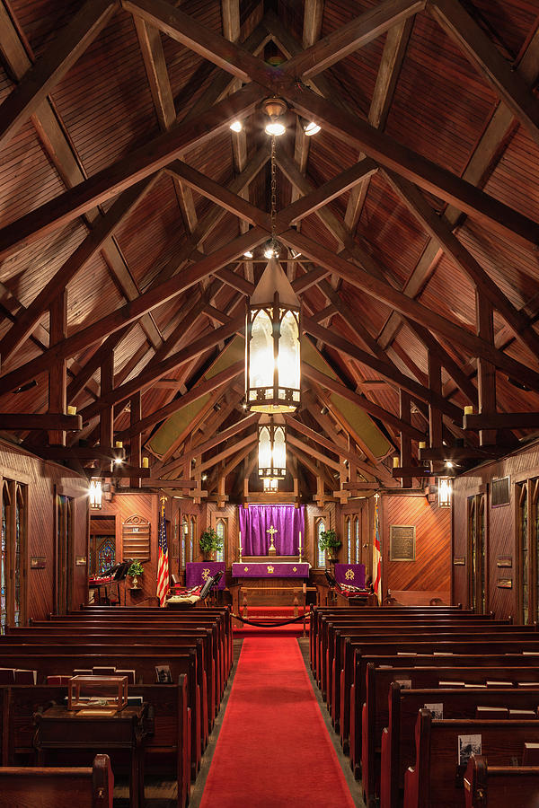 Interior of Christ Church Frederica, St. Simons Island, Georgia #1 Photograph by Dawna Moore Photography