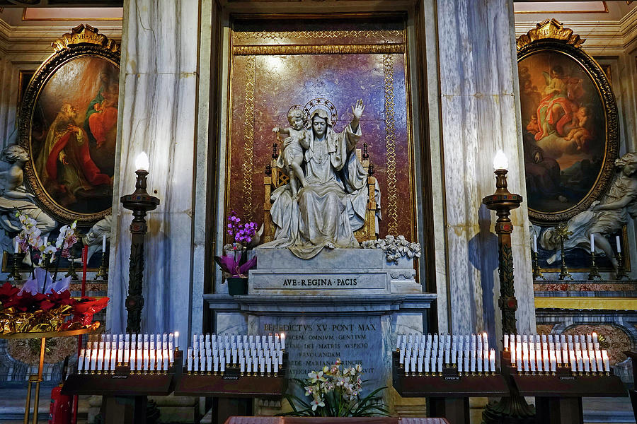 Interior View Of The Basilica di Santa Maria Maggiore In Rome Italy Photograph by Rick Rosenshein