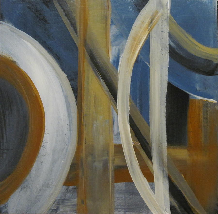 Intersection in Blue 1 #1 Painting by Anita Burgermeister