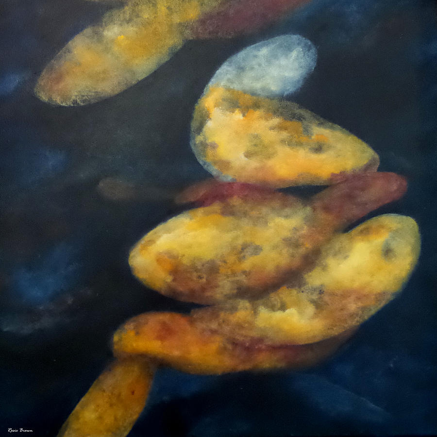 Koi Painting - Into the Light #2 by Rosie Brown