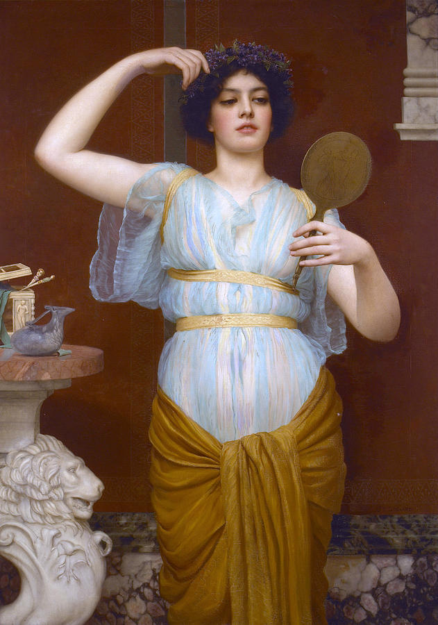 Frederic Leighton Painting - Ione #1 by John William Godward