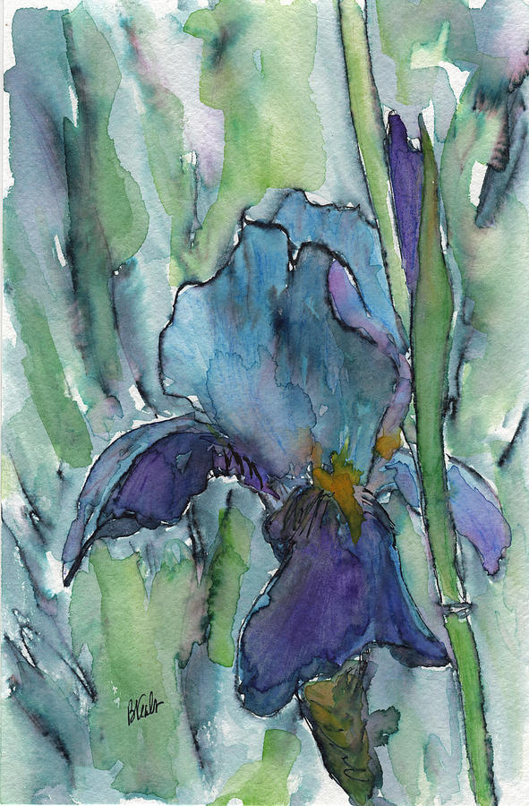 Iris #2 Painting by Bev Veals