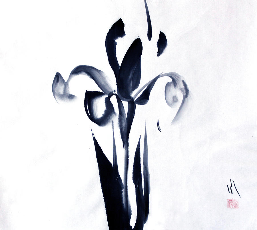 Iris #1 Painting by Fumiyo Yoshikawa