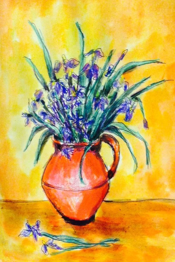 Irises  #1 Painting by Hae Kim