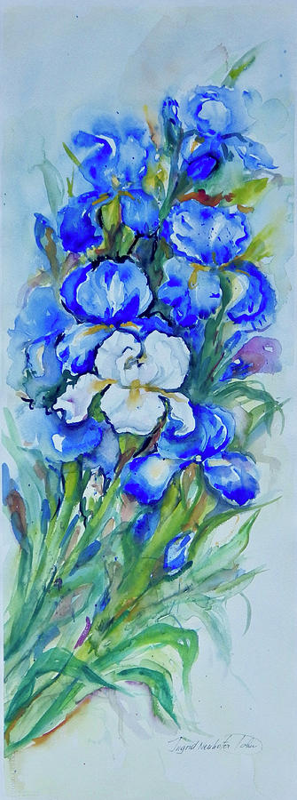 Irises #1 Painting by Ingrid Dohm