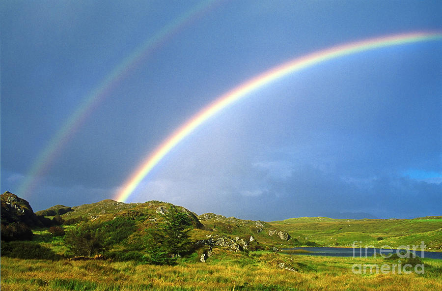 ireland landscape rainbow