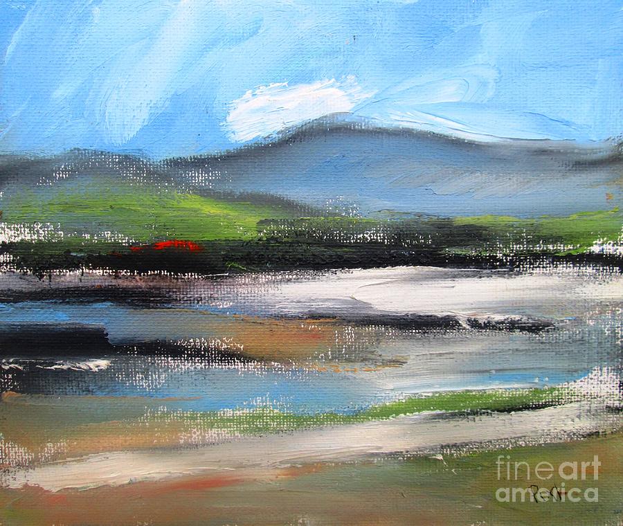 Lakes of Connemara abstract landscape paintings Painting by Mary Cahalan Lee - aka PIXI