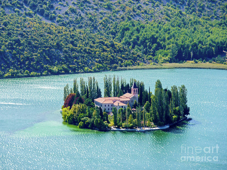Island of Visovac monastery #2 Photograph by Ulysse Pixel - Pixels