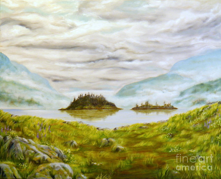 Islands in the sea Painting by Ida Eriksen