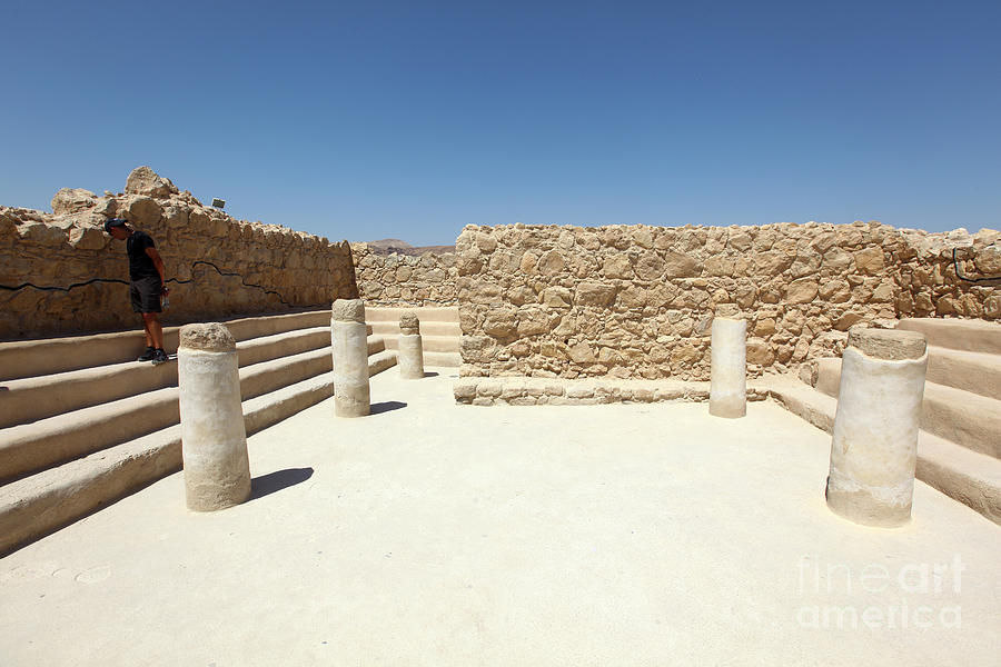 Israel, The ruins of Masada  #1 Photograph by Fabian Koldorff