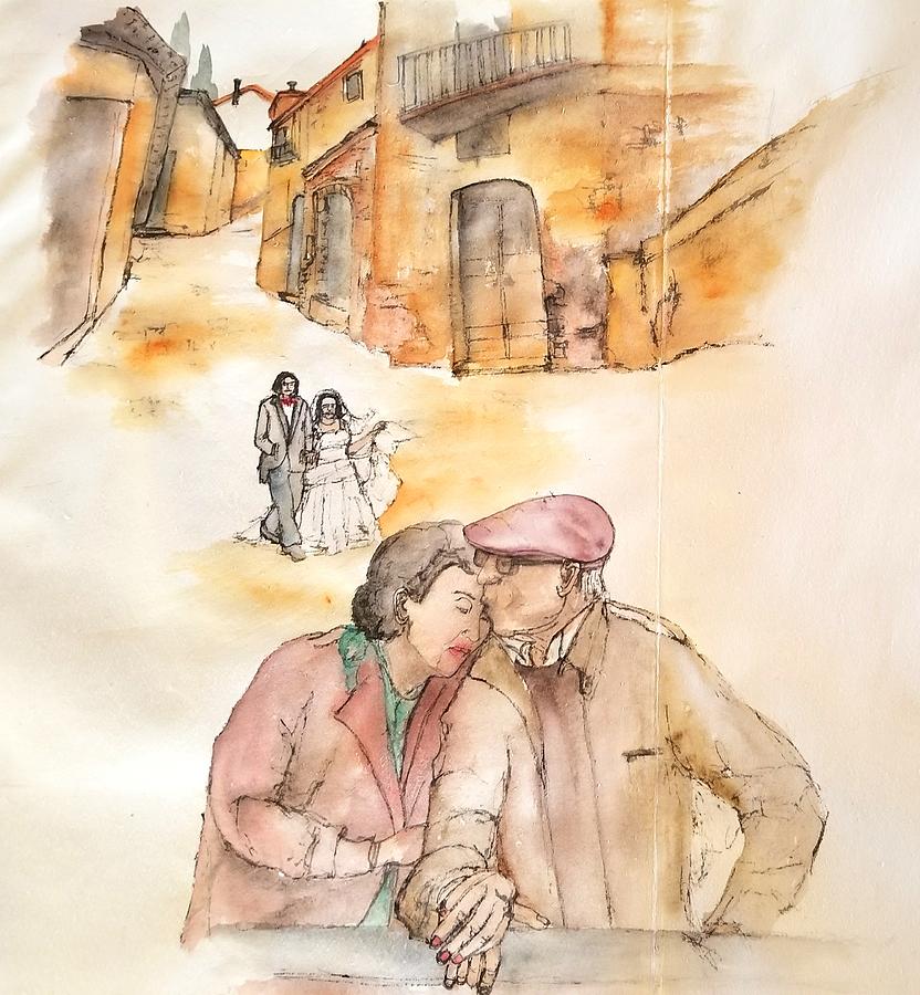 Italy Love Life And Linguini Album  #1 Painting by Debbi Saccomanno Chan