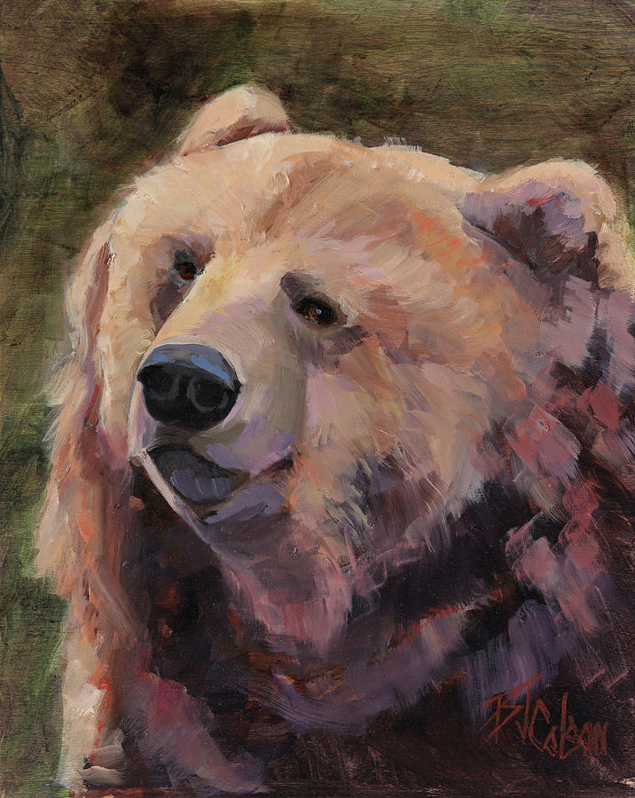 Grizzly Bear Painting - Its Good to be a Bear by Billie Colson