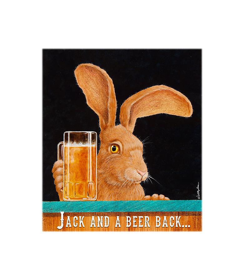 Beer Painting - Jack and a beer back... #1 by Will Bullas
