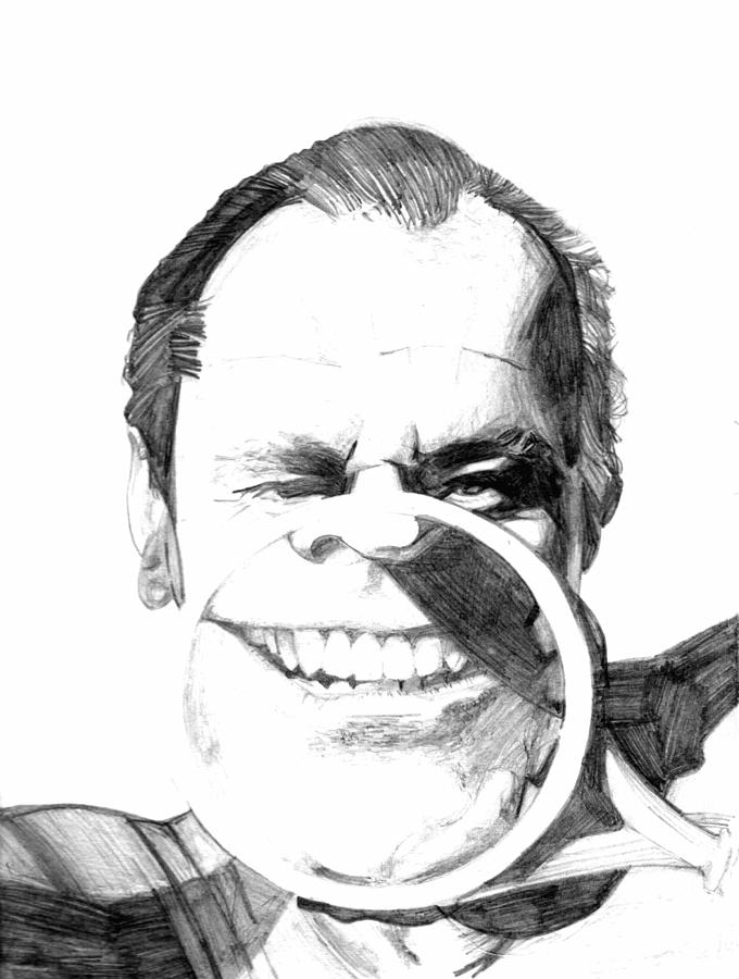 Jack Nicholson Drawing - Jack #1 by Brian Child