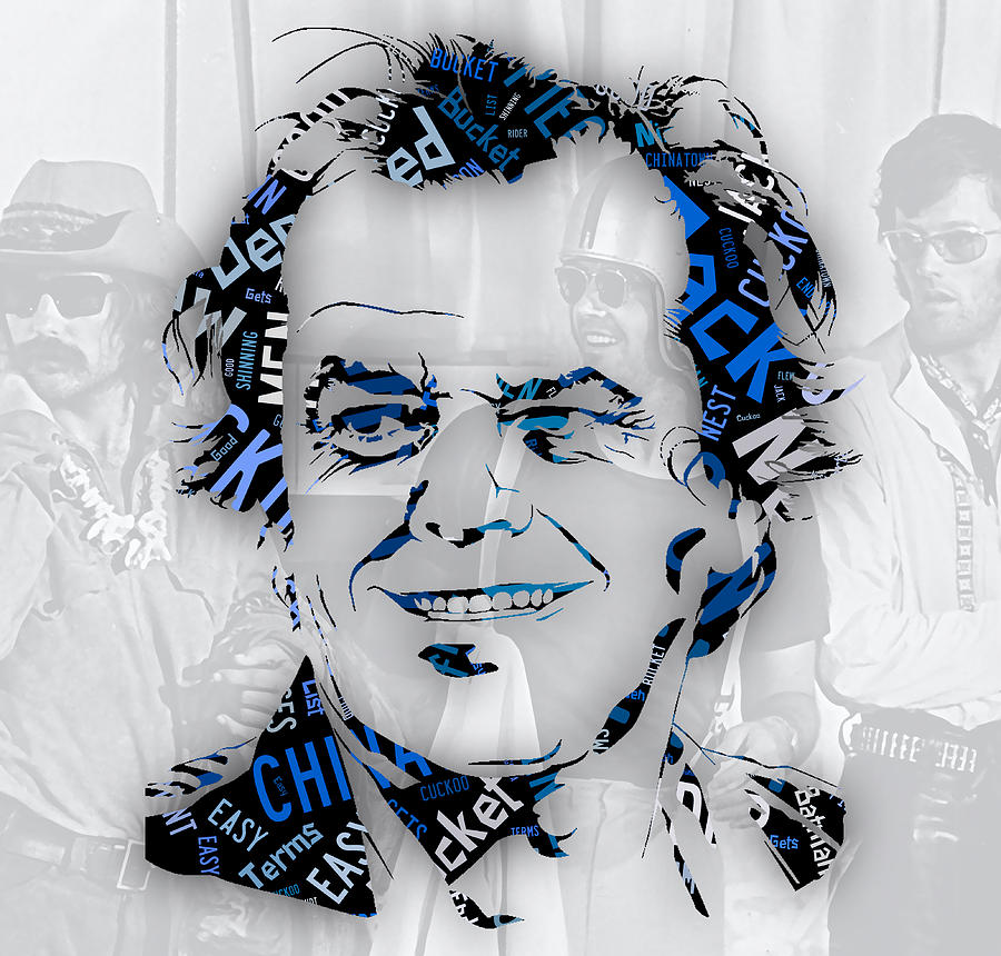 Jack Nicholson Mixed Media - Jack Nicholson Movie Titles #1 by Marvin Blaine