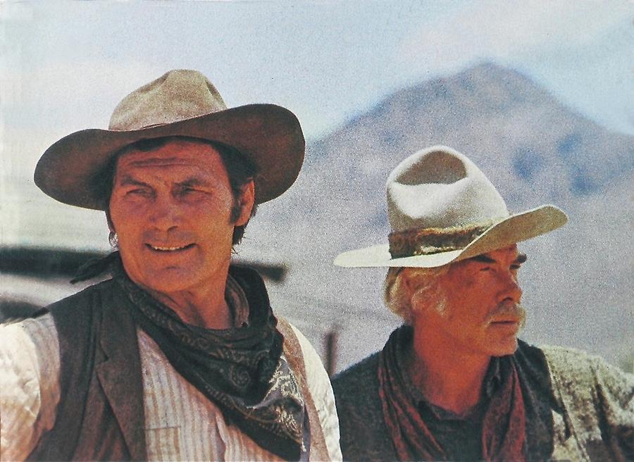 Jack Palance And Lee Marvin Monte Walsh Set Old Tucson Arizona 1969 #2 Photograph by David Lee Guss