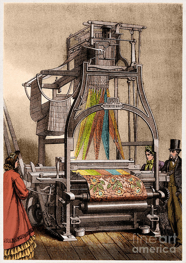 Jacquard Loom For Weaving Textiles #1 Photograph by Wellcome Images