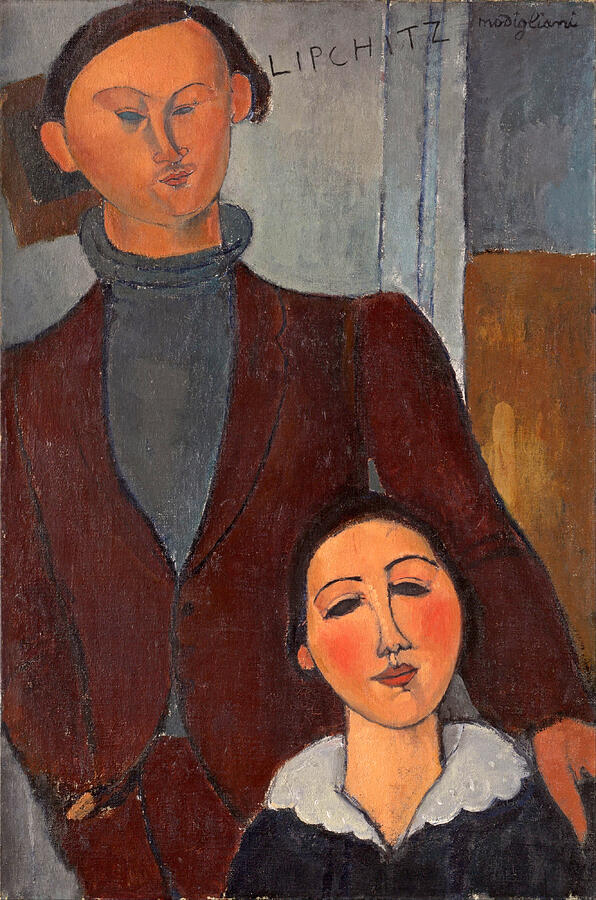 Jacques and Berthe Lipchitz #4 Painting by Amedeo Modigliani