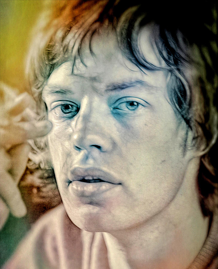 Jagger #1 Mixed Media by Mal Bray