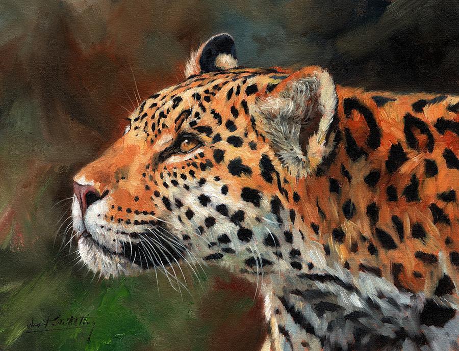 Jaguar #1 Painting by David Stribbling