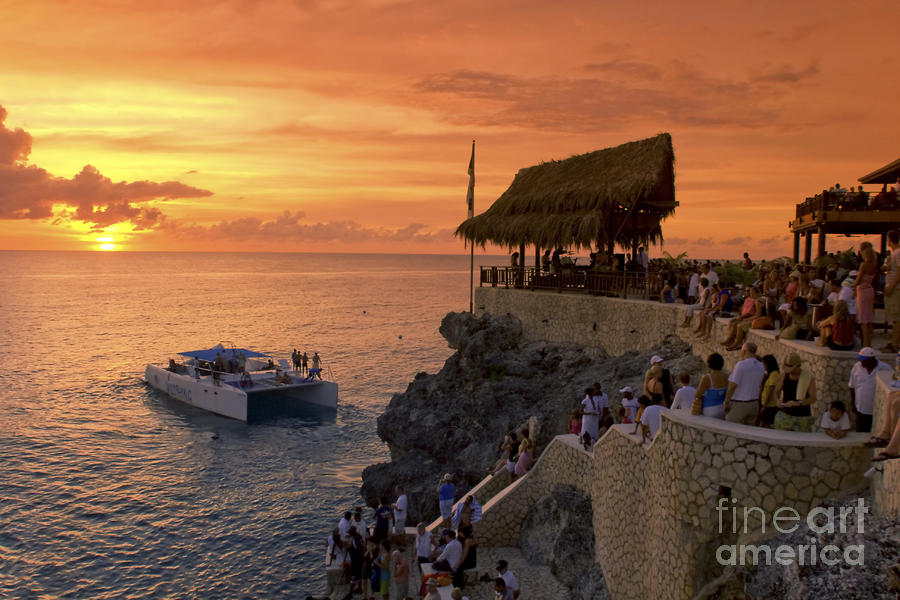 Bar Photograph - Jamaica Negril Ricks Cafe by Juergen Held Bar Photograph - Jamaica Negril Ricks Cafe by Juergen Held