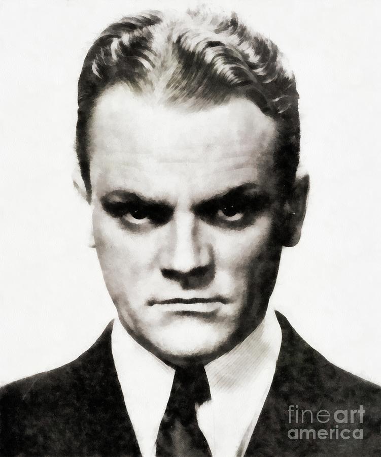 James Cagney, Vintage Actor Painting by Esoterica Art Agency - Fine Art ...
