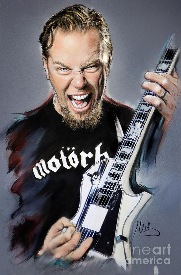 Metallica Painting - James Hetfield #3 by Melanie D
