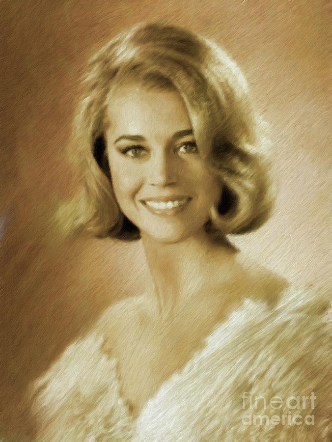 Hollywood Painting - Jane Fonda, Actress #1 by Esoterica Art Agency