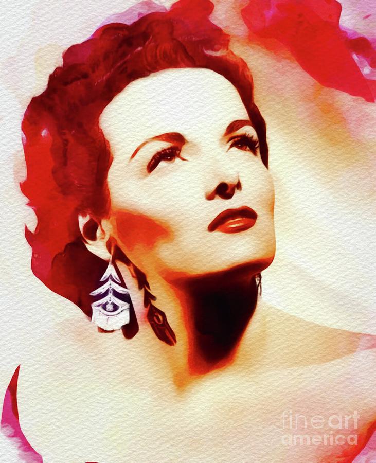 Jane Russell, Vintage Movie Star Painting By Esoterica Art Agency 