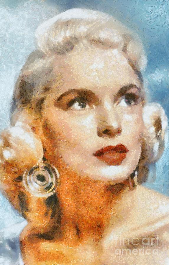 Janet Leigh, Vintage Actress Painting by Esoterica Art Agency - Fine ...