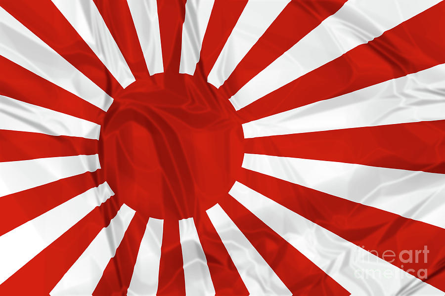 Japan naval ensign #1 Digital Art by Benny Marty