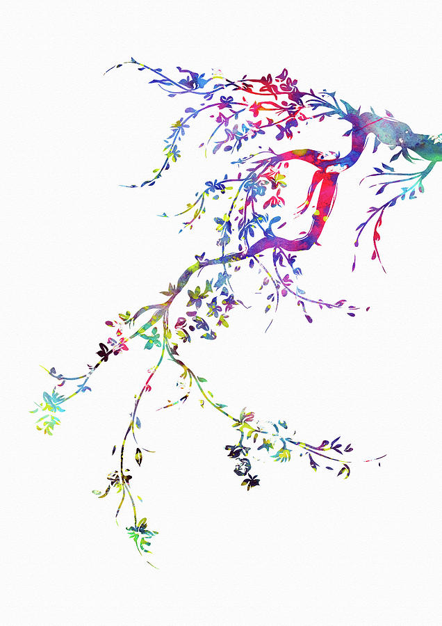 Japanese Cherry Blossom Tree Digital Art by Erzebet S