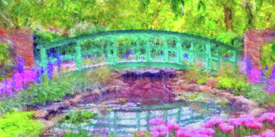 Japanese Footbridge at Phipps Conservatory 2 #1 Digital Art by Digital Photographic Arts