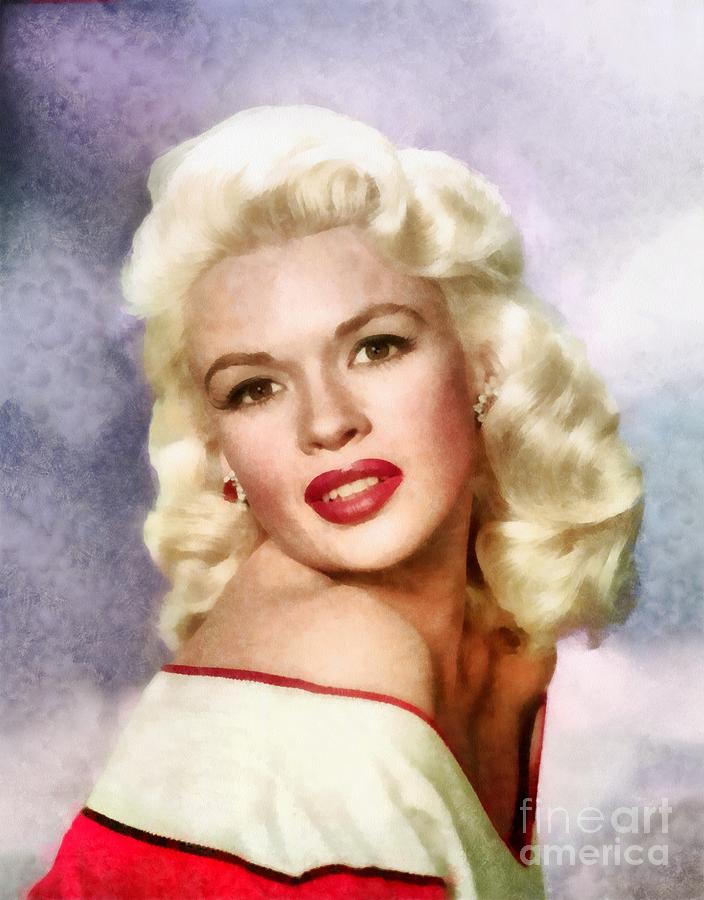 Hollywood Painting - Jayne Mansfield Hollywood Actress and Pinup #1 by Esoterica Art Agency