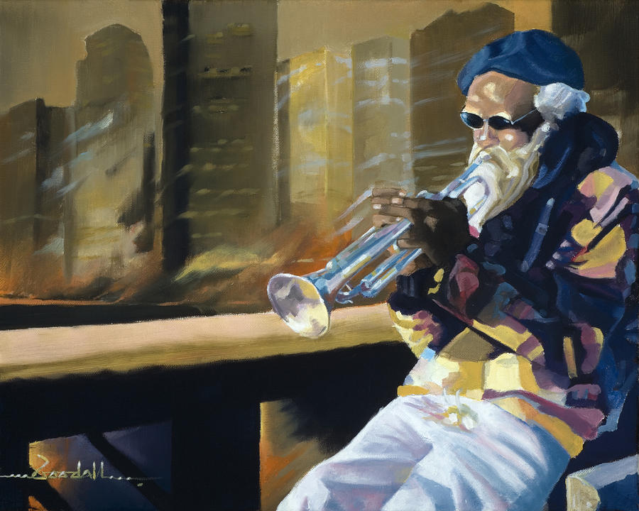 Jazz Trumpet #1 Painting by Lee Goodall