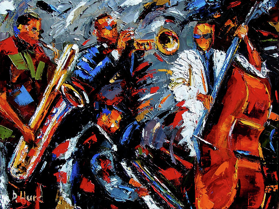 Jazz Unit #1 Painting by Debra Hurd