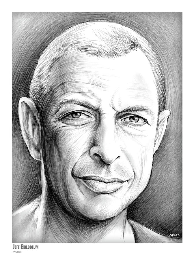 Jeff Goldblum #1 Drawing by Greg Joens