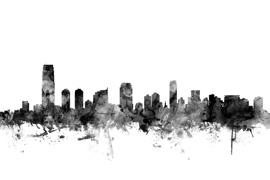 Jersey City New Jersey Skyline #1 Digital Art by Michael Tompsett