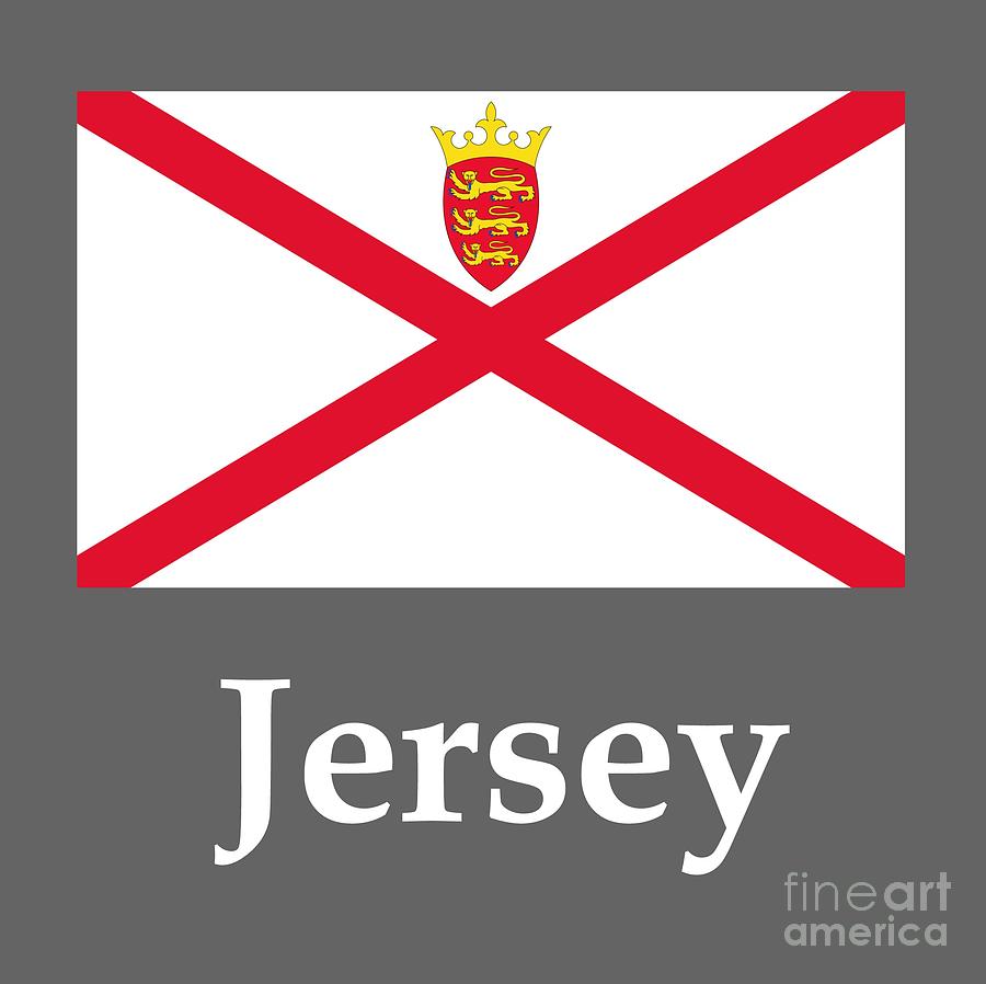 Jersey, England Flag And Name Digital Art by Frederick Holiday - Fine ...