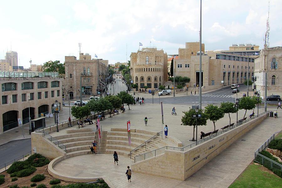 Jerusalem Garden and Square #1 Photograph by Munir Alawi