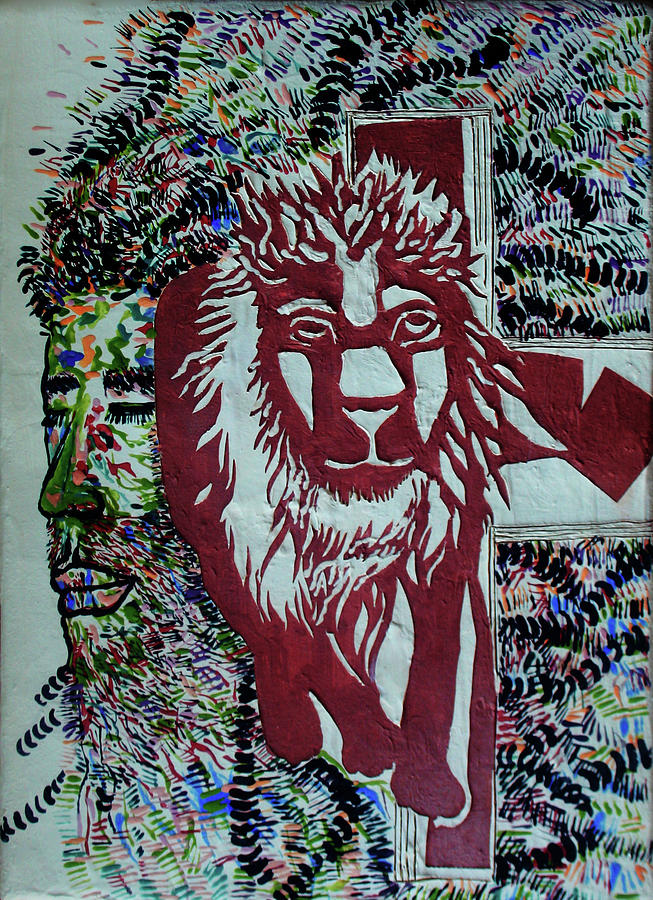 Jesus Lion Of Judah #1 Painting by Gloria Ssali