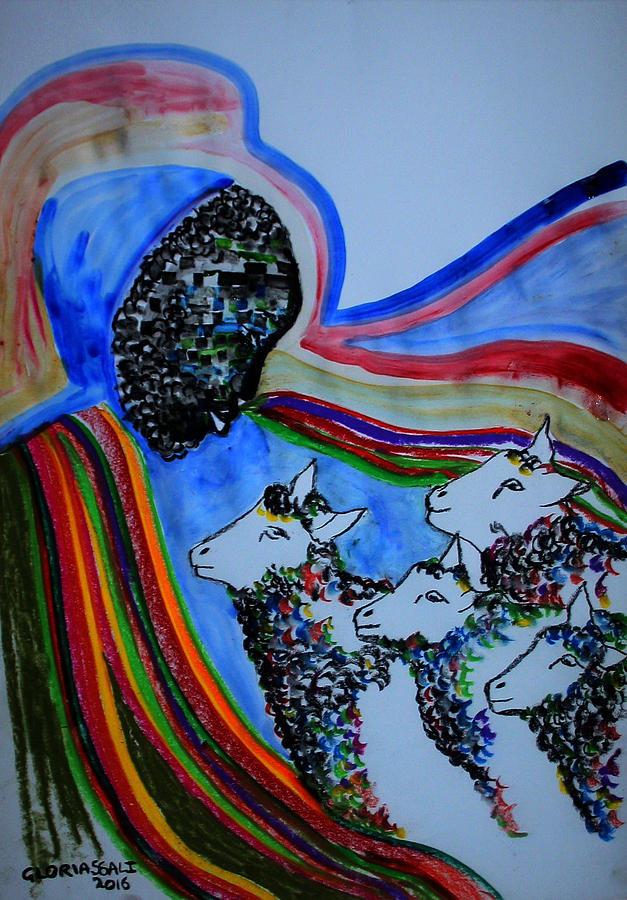 Jesus Second Coming #1 Painting by Gloria Ssali