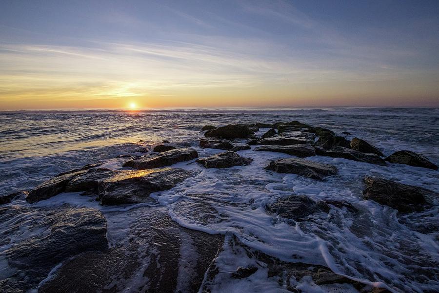 Jetty Sunrise, Jersey Shore Photograph by Bob Cuthbert - Fine Art America