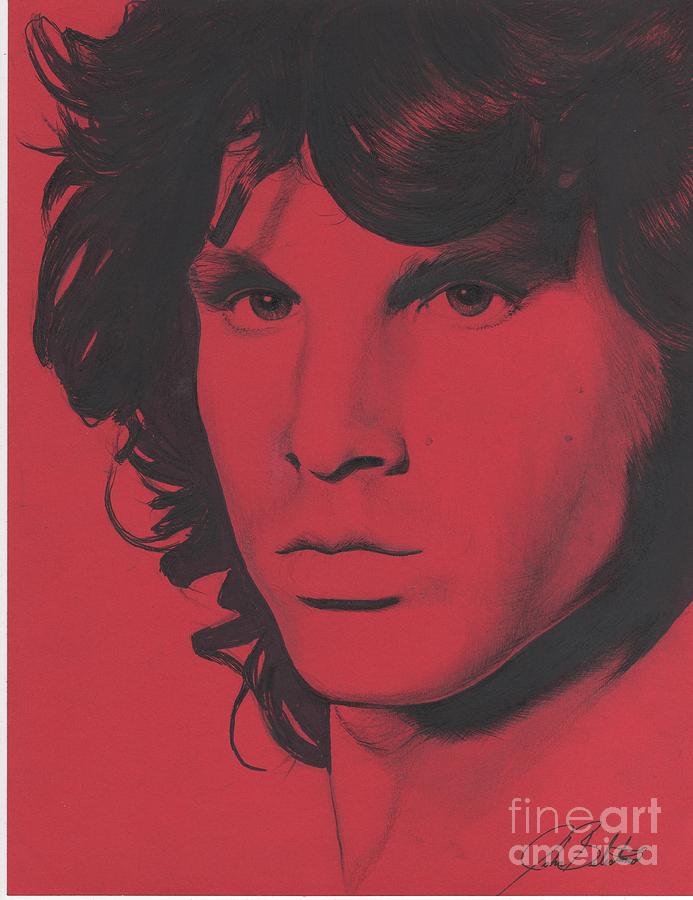 Jim Morrison Drawing - Jim Morrison #1 by John Balestrino