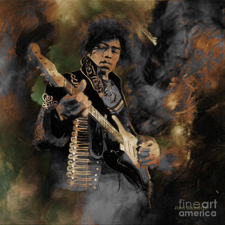 Jimi Hendrix 02 #2 Painting by Gull G