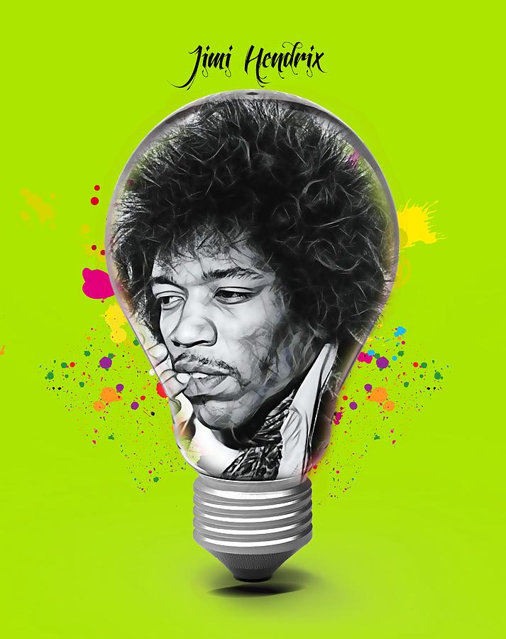Jimi Hendrix Electric #1 Mixed Media by Marvin Blaine