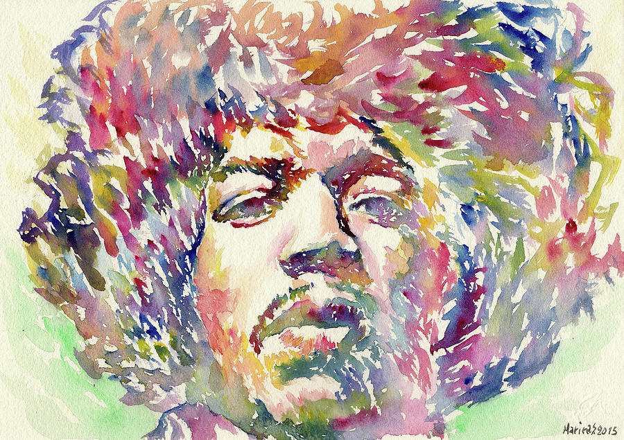 Music Painting - Jimi Hendrix #1 by Marina Sotiriou