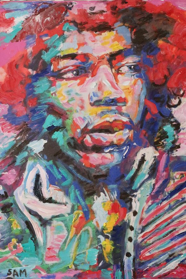 Jimi Hendrix #1 Painting by Sam Shaker