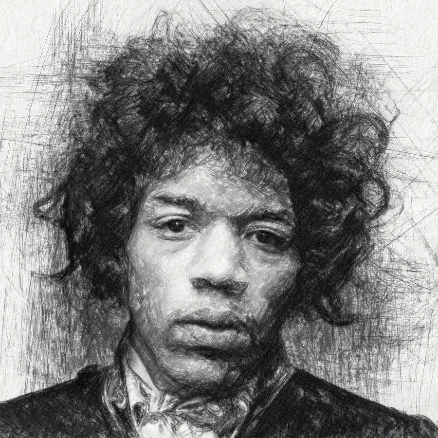 Jimi Hendrix Drawing By Zapista Ou Image by philip | in art & design, 2d, drawing. jimi hendrix by zapista ou
