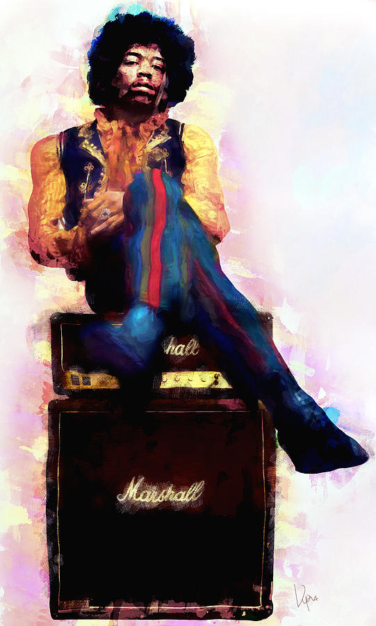 Jimi Hendrix Painting by Vya Artist